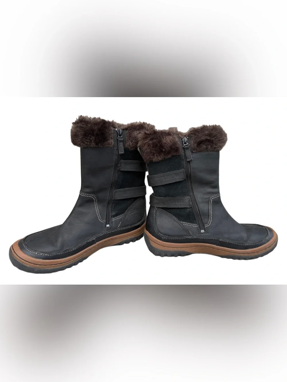 Women’s Merrell Decora Chant Waterproof Boot Sz 10 Leather Pig Suede Winter Snow